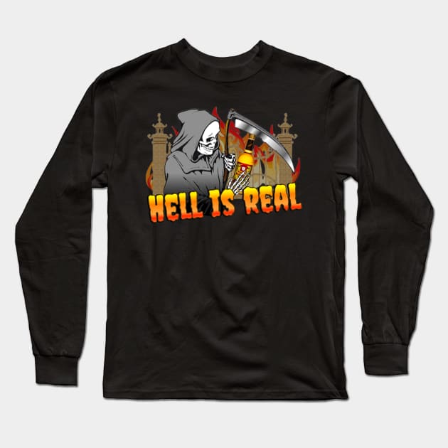 Malort: Hell is Real Long Sleeve T-Shirt by ILLannoyed 